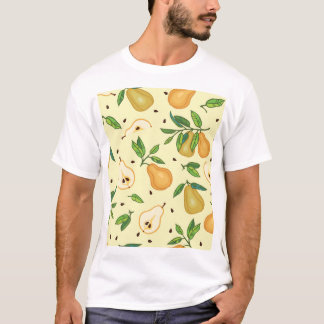 Gele perenvruchten: illustratie. t-shirt