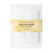 Gele perkamentpapier stijl zeep buikband uitnodigingen wikkel (Voorkant Voorbeeld)