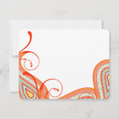 Gele Persimmon Aqua Mint Typografie Hartelijk dank Bedankkaart (Achterkant)