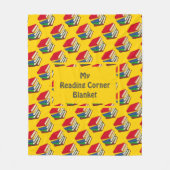 Gele persoonlijke boeken fleece deken (Voorkant)