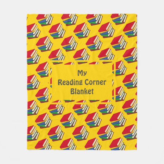 Gele persoonlijke boeken fleece deken (Voorkant)