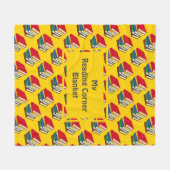 Gele persoonlijke boeken fleece deken (Voorkant (Horizontaal))