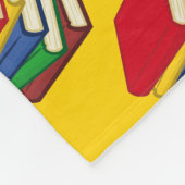 Gele persoonlijke boeken fleece deken (Hoek)