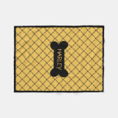 Gele persoonlijke Doggie Blanket Fleece Deken (Voorkant (Horizontaal))