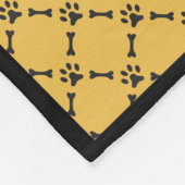 Gele persoonlijke Doggie Blanket Fleece Deken (Hoek)