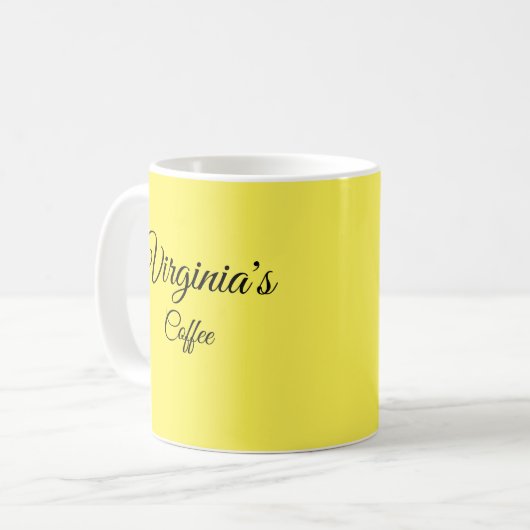  Gele Persoonlijke KoffieMok (Voorkant links)