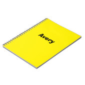 Gele persoonlijke laptop notitieboek (Linkerzijde)