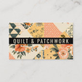 Gele Perzik Quilt Patchwork Handgemaakte Kleding Visitekaartje (Voorkant)