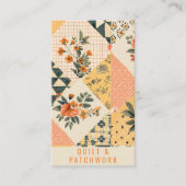Gele Perzik Quilt Patchwork Handgemaakte Kleding  Visitekaartje (Voorkant)