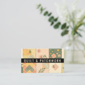 Gele Perzik Quilt Patchwork Handgemaakte Kleding  Visitekaartje (Staand voorkant)