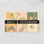 Gele Perzik Quilt Patchwork Handgemaakte Kleding  Visitekaartje (Voorkant)