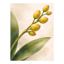 Gele Phalaenopsis-orchidee knoppen botanisch