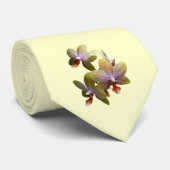 Gele phalaenopsis Orchideeën Stropdas (Opgerold)