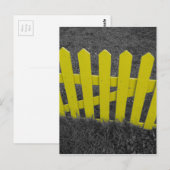 Gele Picket Fence Briefkaart (Voorkant / Achterkant)