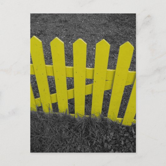 Gele Picket Fence Briefkaart (Voorkant)