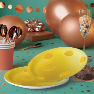 Gele Pickleball Ball, Serving 0-0-2, Pickleball Papieren Bordje