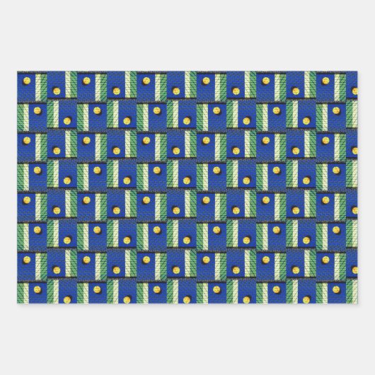 Gele Pickleball Balls op Blue and White Inpakpapier Vel (Voorkant 2)