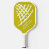 Gele pickleball kampioen trofee paddle (Achterkant)