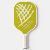 Gele pickleball kampioen trofee paddle (Voorkant)