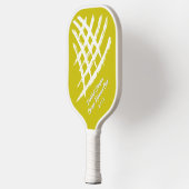 Gele pickleball kampioen trofee paddle (Links)
