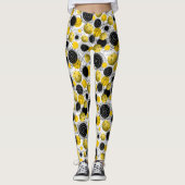 Gele pickleball leggings (Voorkant)