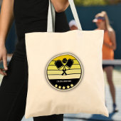Gele Pickleball Paddle Canvas tas
