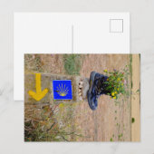 Gele pijl briefkaart (Voorkant / Achterkant)
