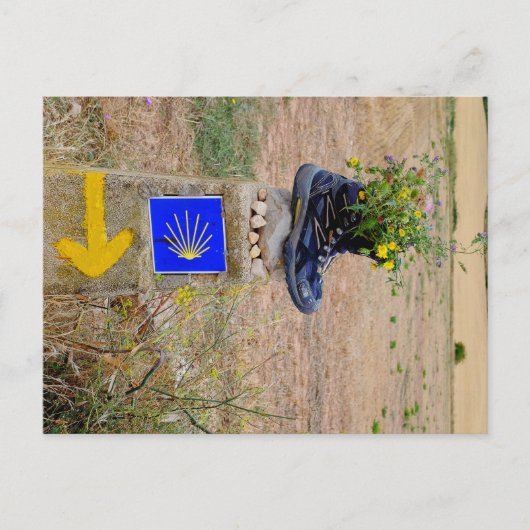 Gele pijl briefkaart (Voorkant)