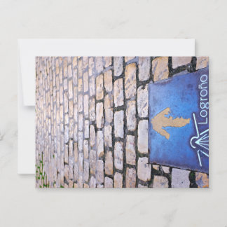 Gele pijl briefkaart