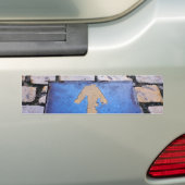 Gele pijl bumpersticker (Op auto)