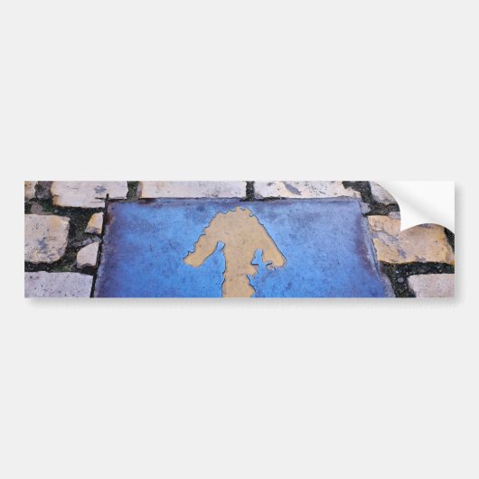 Gele pijl bumpersticker (Voorkant)