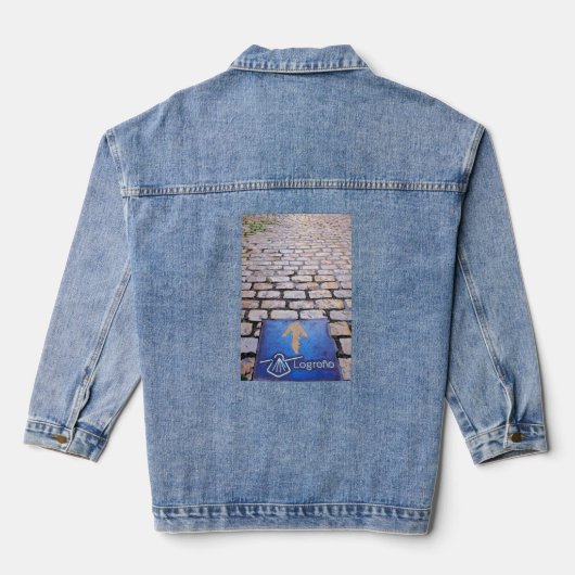 Gele pijl denim jacket (Achterkant)