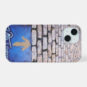 Gele pijl iPhone 15 case (Achterkant horizontaal)