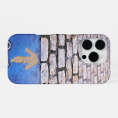 Gele pijl iPhone hoesje (Achterkant horizontaal)