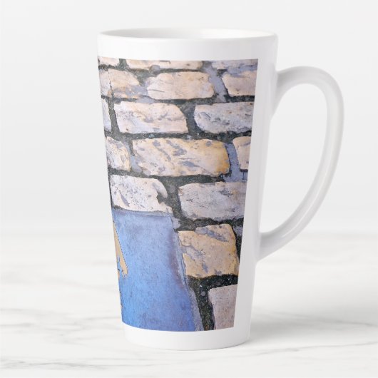 Gele pijl latte mok (Rechts)