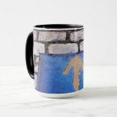 Gele pijl mok (Voorkant links)