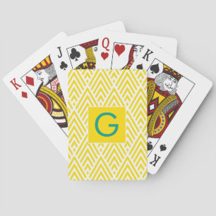 Gele Pijl Monogram Speelkaarten
