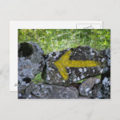 Gele Pijl op het Briefkaart van de Omheining (Voorkant / Achterkant)