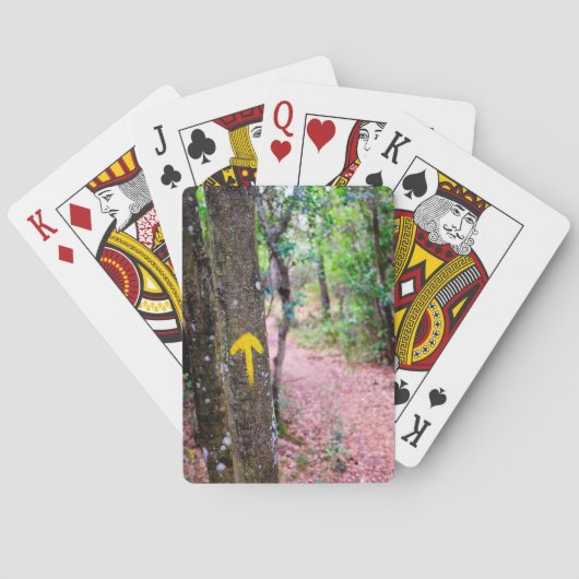 Gele pijl pokerkaarten (Achterkant)