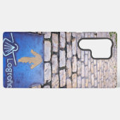 Gele pijl samsung galaxy hoesje (Achterkant horizontaal)