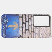 Gele pijl samsung galaxy hoesje (Achterkant horizontaal)