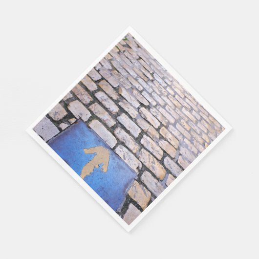 Gele pijl servet (Hoek)