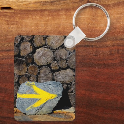 Gele pijl sleutelhanger (Achterkant)