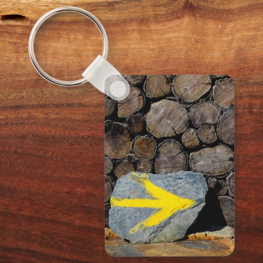 Gele pijl sleutelhanger (Voorkant)