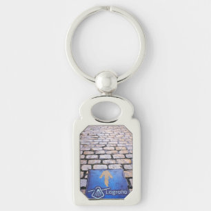 Gele pijl sleutelhanger