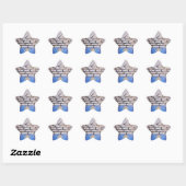 Gele pijl ster sticker (Vel)