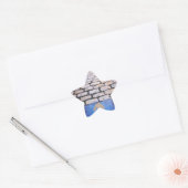 Gele pijl ster sticker (Envelop)