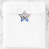 Gele pijl ster sticker (Tas)