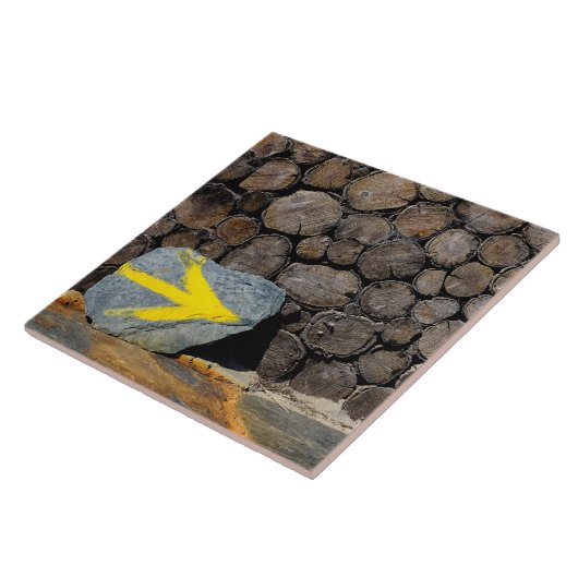 Gele pijl tegeltje (Zijkant)