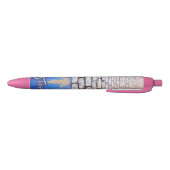 Gele pijl zwarte inkt pen (Bodem)
